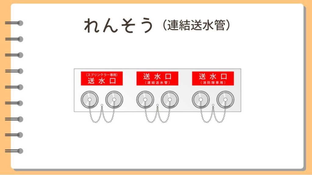 れんそう(連結送水管)